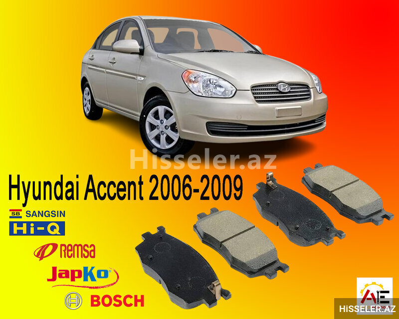 Hyundai Accent ön və arxa əyləc bəndləri Hyundai Accent ön və arxa əyləc bəndləri