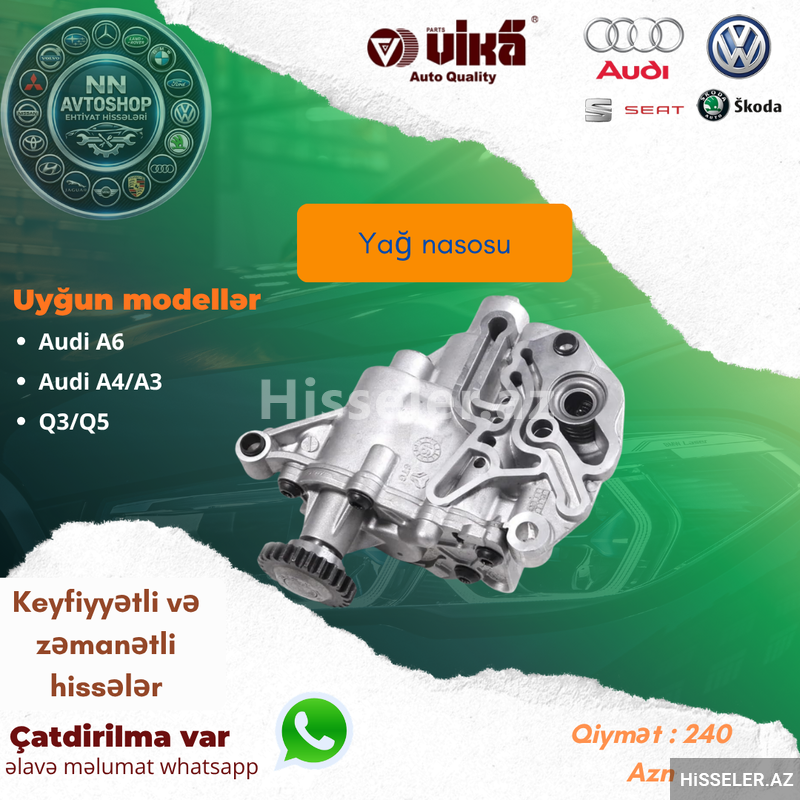 Audi modeli yag nasosu Audi modeli yag nasosu