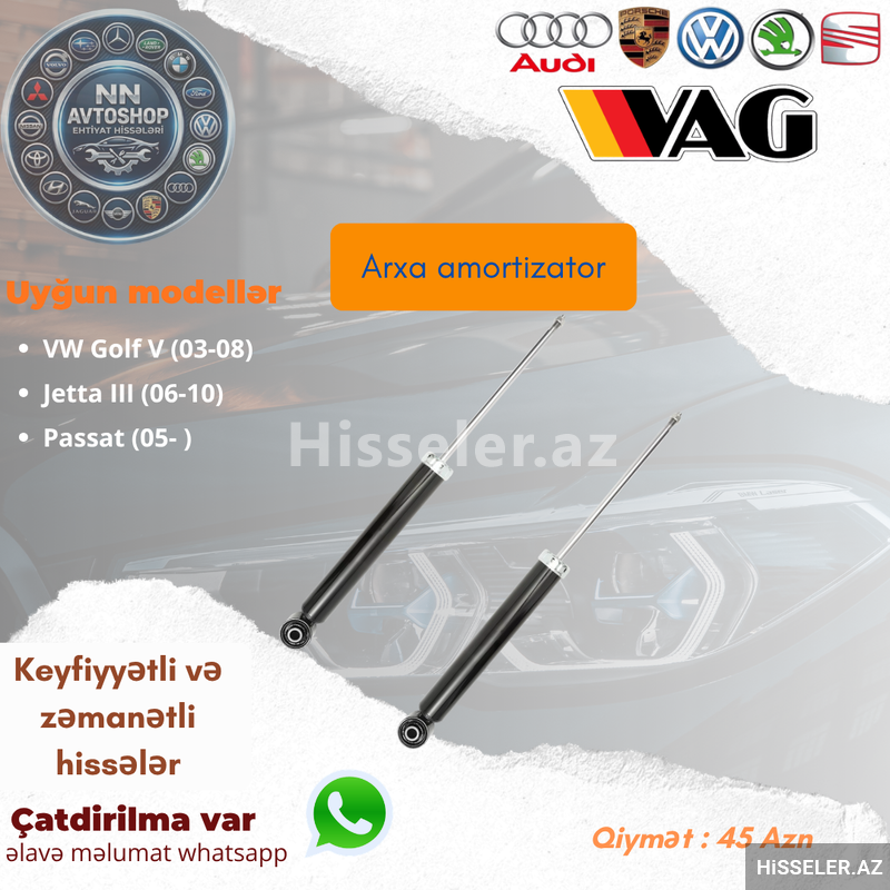 Volkswagen arxa amortizator Volkswagen arxa amortizator