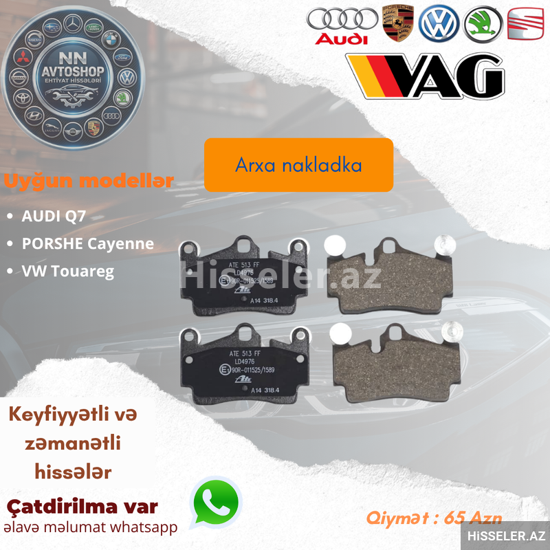 Audi Porsche Cayenne arxa nakladka Audi Porsche Cayenne arxa nakladka