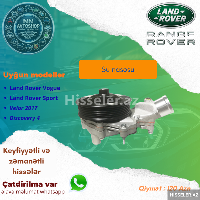 Land Rover 3 benzin su nasosu Land Rover 3 benzin su nasosu