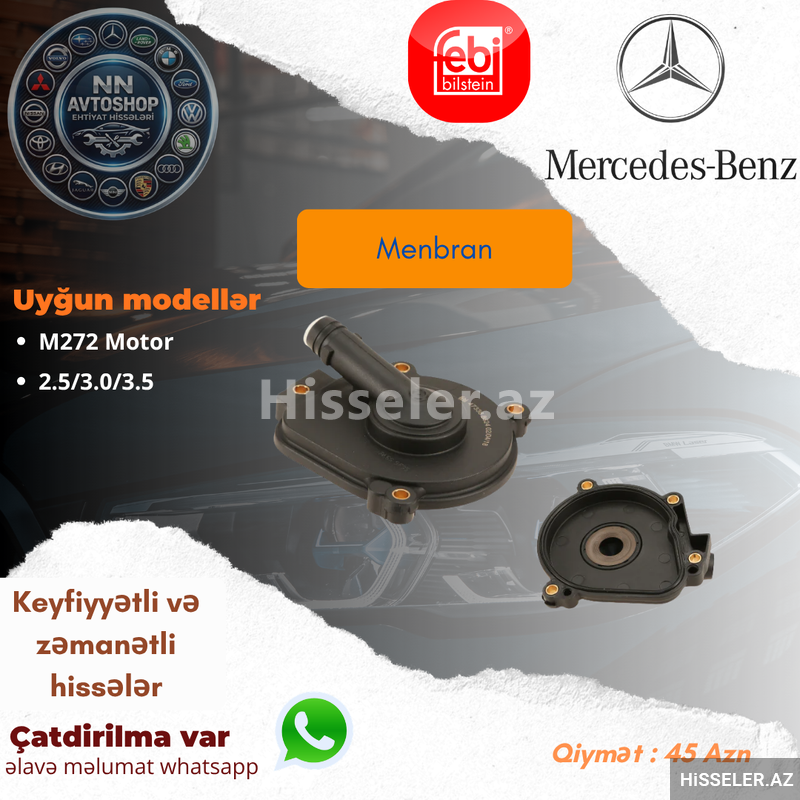 Mercedes-Benz m272 motor menbran Mercedes-Benz m272 motor menbran