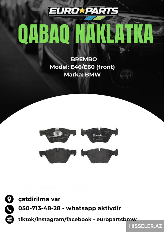 Bmw E46 E60 Qabaq Naklatka Bmw E46 E60 Qabaq Naklatka