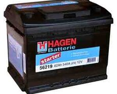 Hagen 12v 62ah akkumulyator