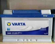 Akkumulyator Varta D43 claruspulus 72 ah