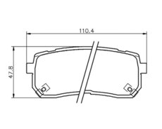 Hyundai Veracruz (08- ) - arxa Əyləc - Nakladka