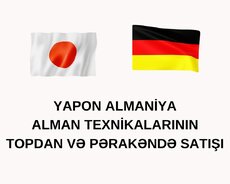 Yapon Almaniya Alman texnikaların ehtiyat hissəsi