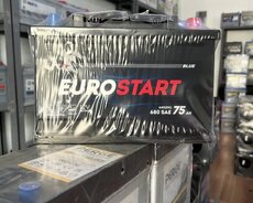 75 Ah Eurostart akkumlyatoru
