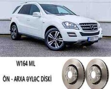 Mercedes W164 ön və arxa əyləc diskləri